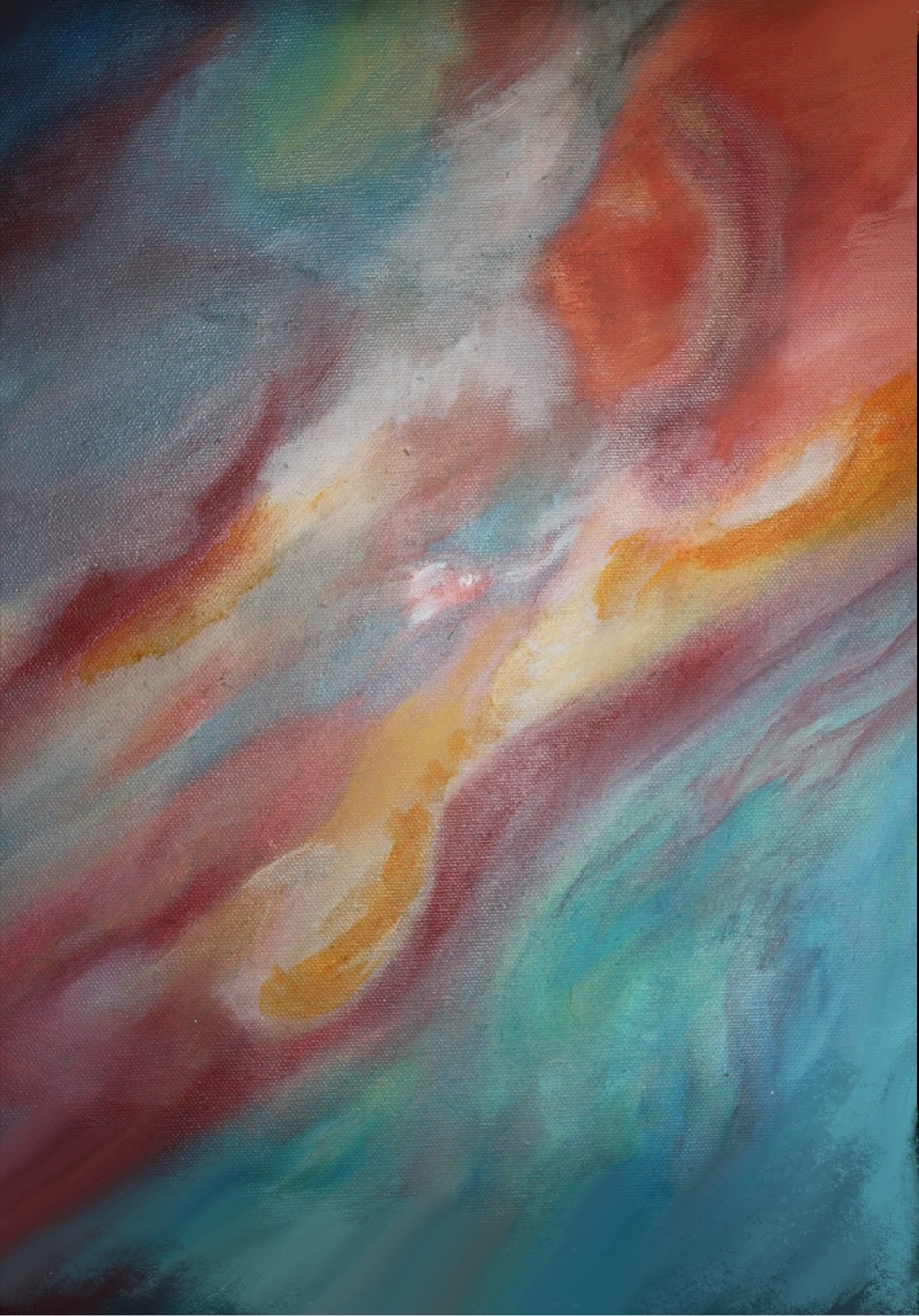 Woman in the Clouds, acrylic painting by Diane Crenshaw