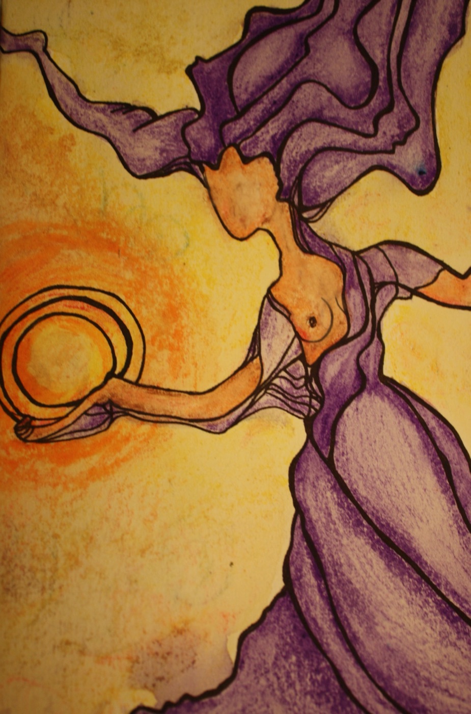 The Seer, watercolor by Diane Crenshaw